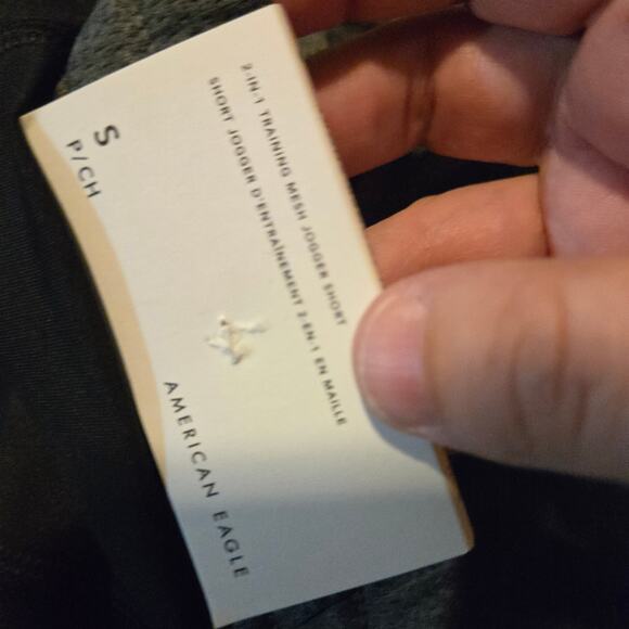 American Eagle Gray 2-in-1 Training Mesh Jogger Shorts Size S - Picture 4 of 9